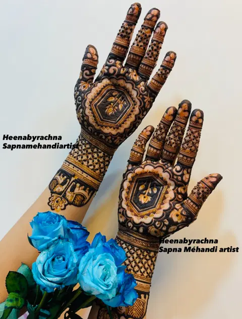 bridal jaal front hand mehndi design