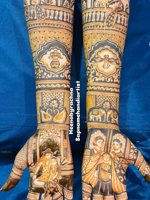 bridal figure full hand mehndi design