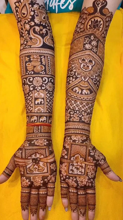 bridal figure full hand mehndi design