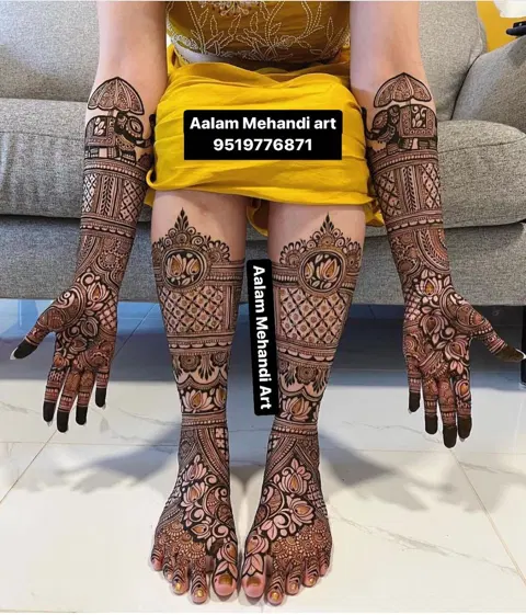 bridal figure full hand mehndi design