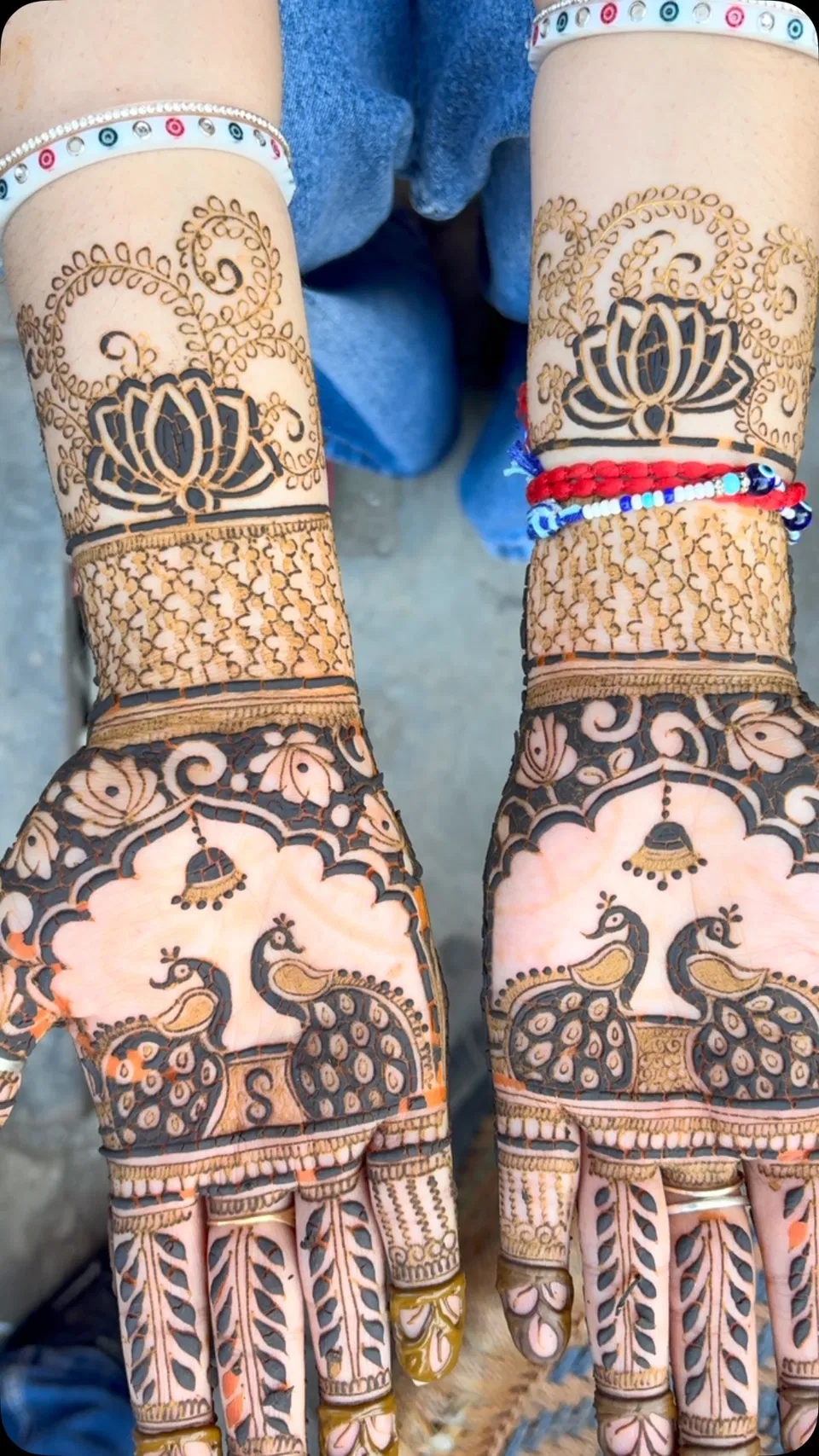Back Hand Mehndi Design with Peacock