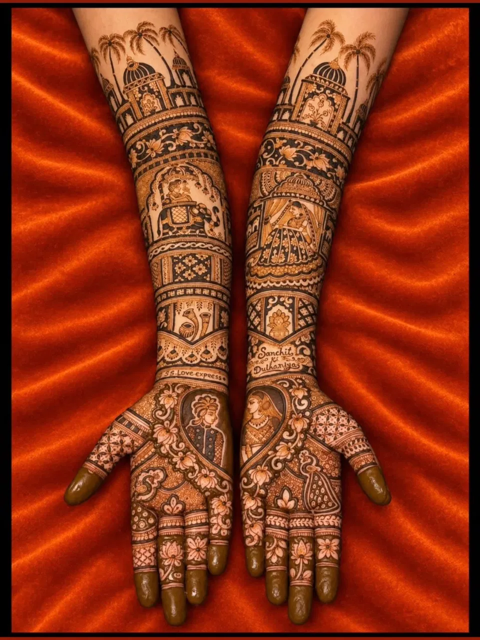Full Hand Mehndi Design with Figures (3)
