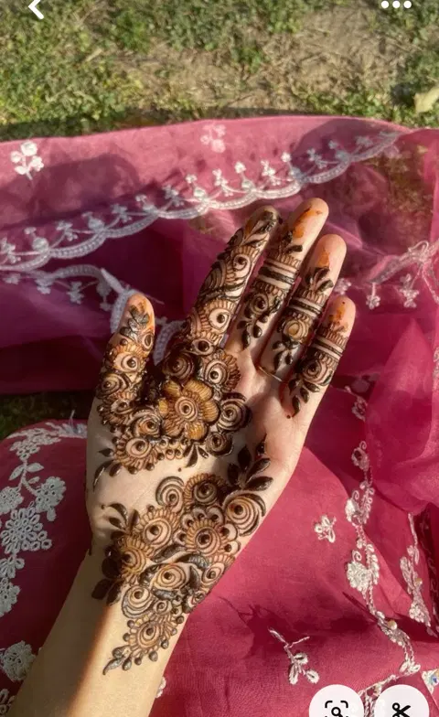 arabic stylish flower arm mehndi design