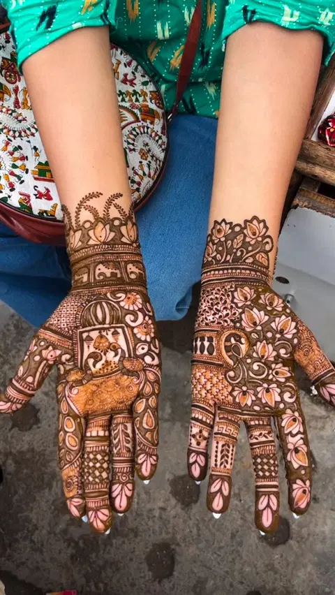 arabic figure mehndi design