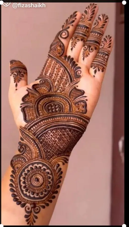 Arabic Bridal Front Hand Mehndi Design (9)