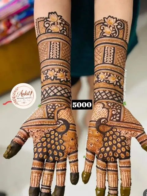 figure full hand mehndi design