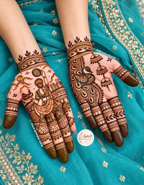 figure mehndi design