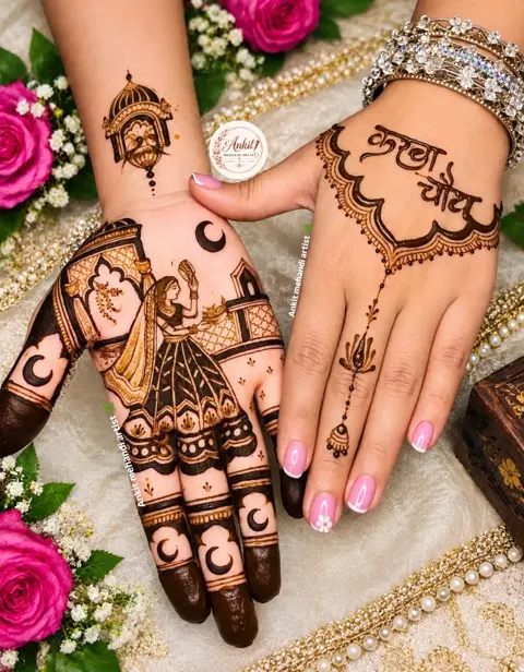 figure mehndi design