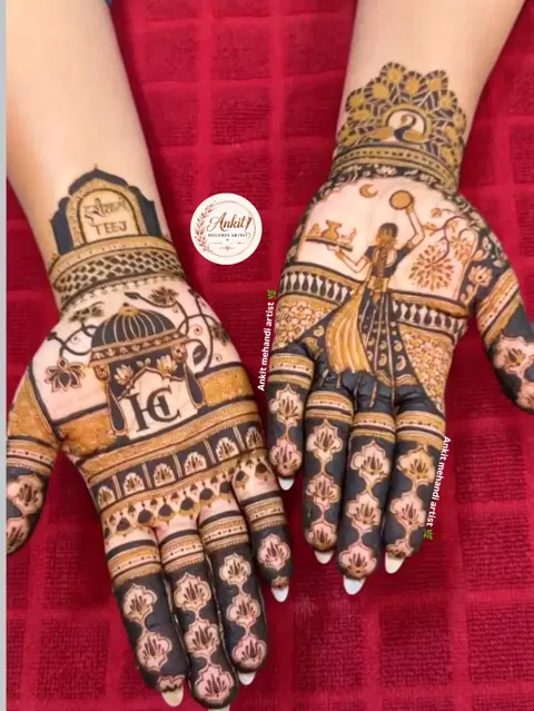 figure front hand mehndi design