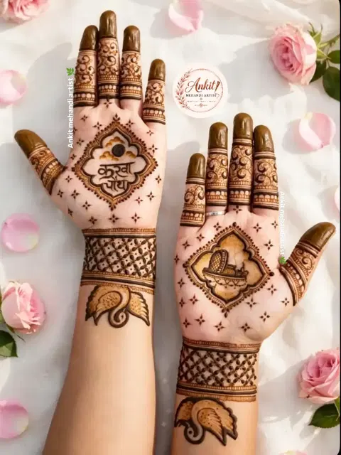 circle finger mehndi design