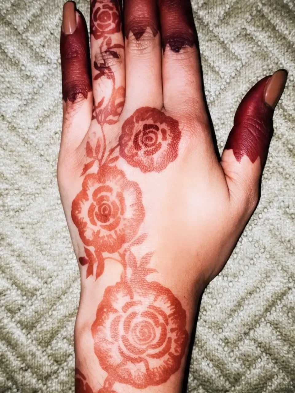 Bridal Back Hand Mehndi Design