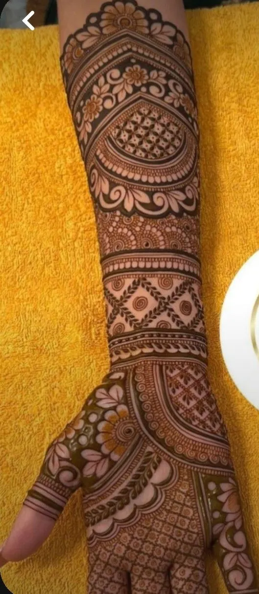 Bridal Indian Arm Mehndi Design with Figures (6)