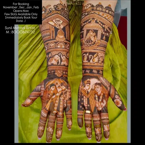 bridal figure full hand mehndi design