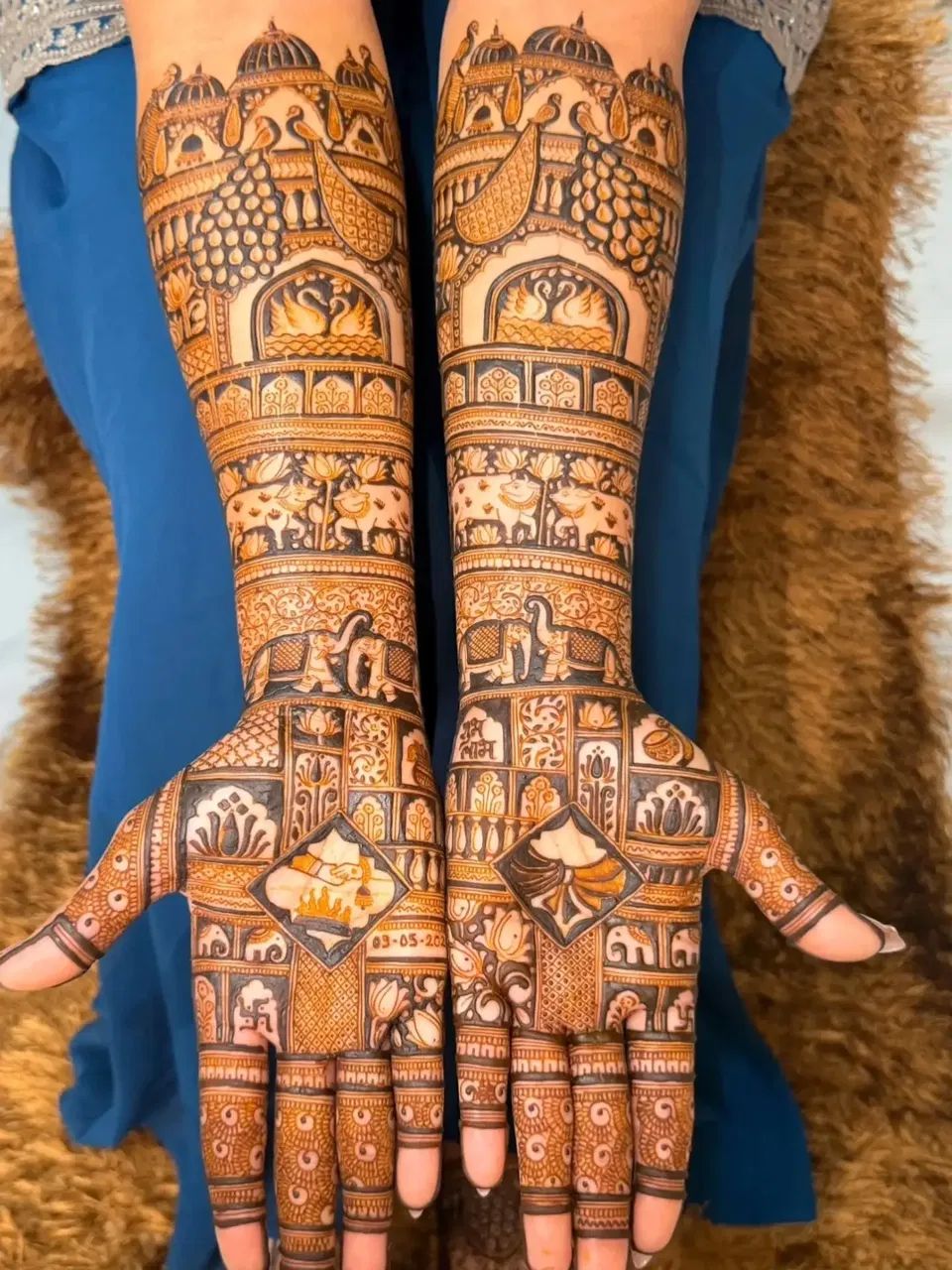 Full Hand Mehndi Design with Figures