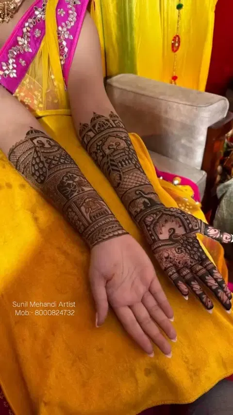 figure back hand mehndi design