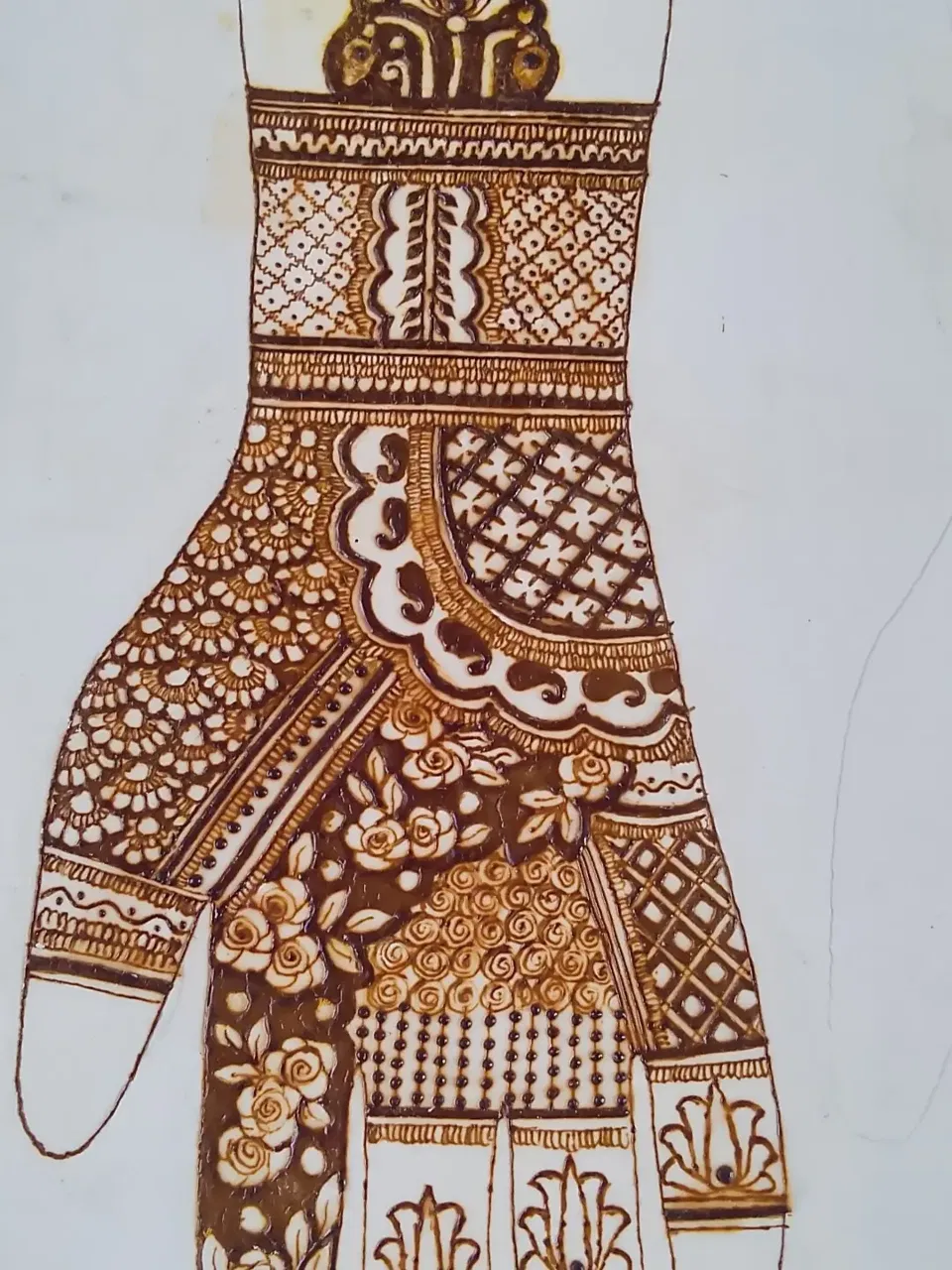 Heavy Full Hand Mehndi Design with Figures
