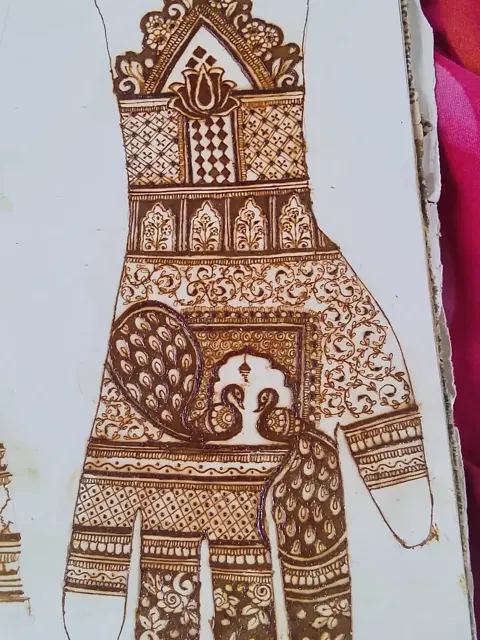 figure full hand mehndi design