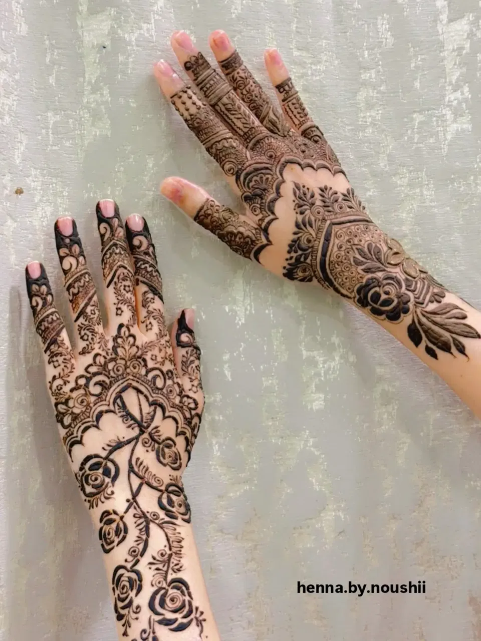 Front Hand Mehndi Design with Jaal