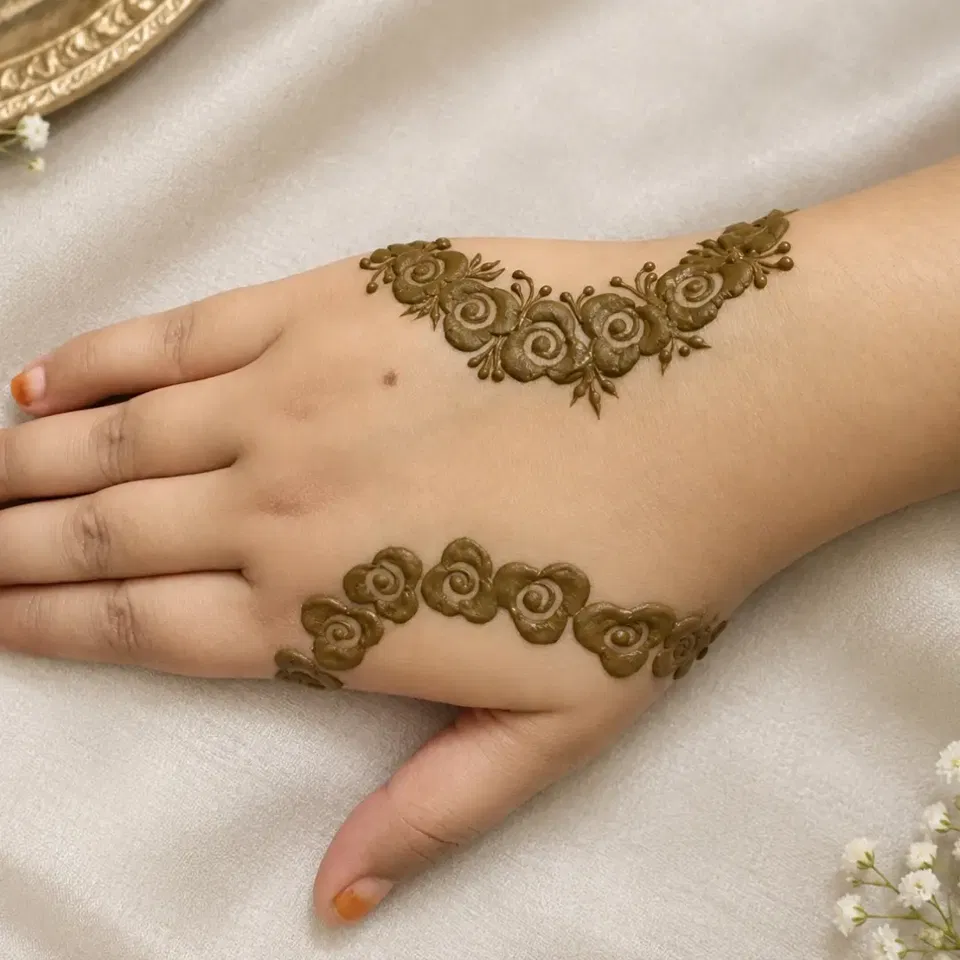Aesthetic Arabic Finger Mehndi Design with Jaal