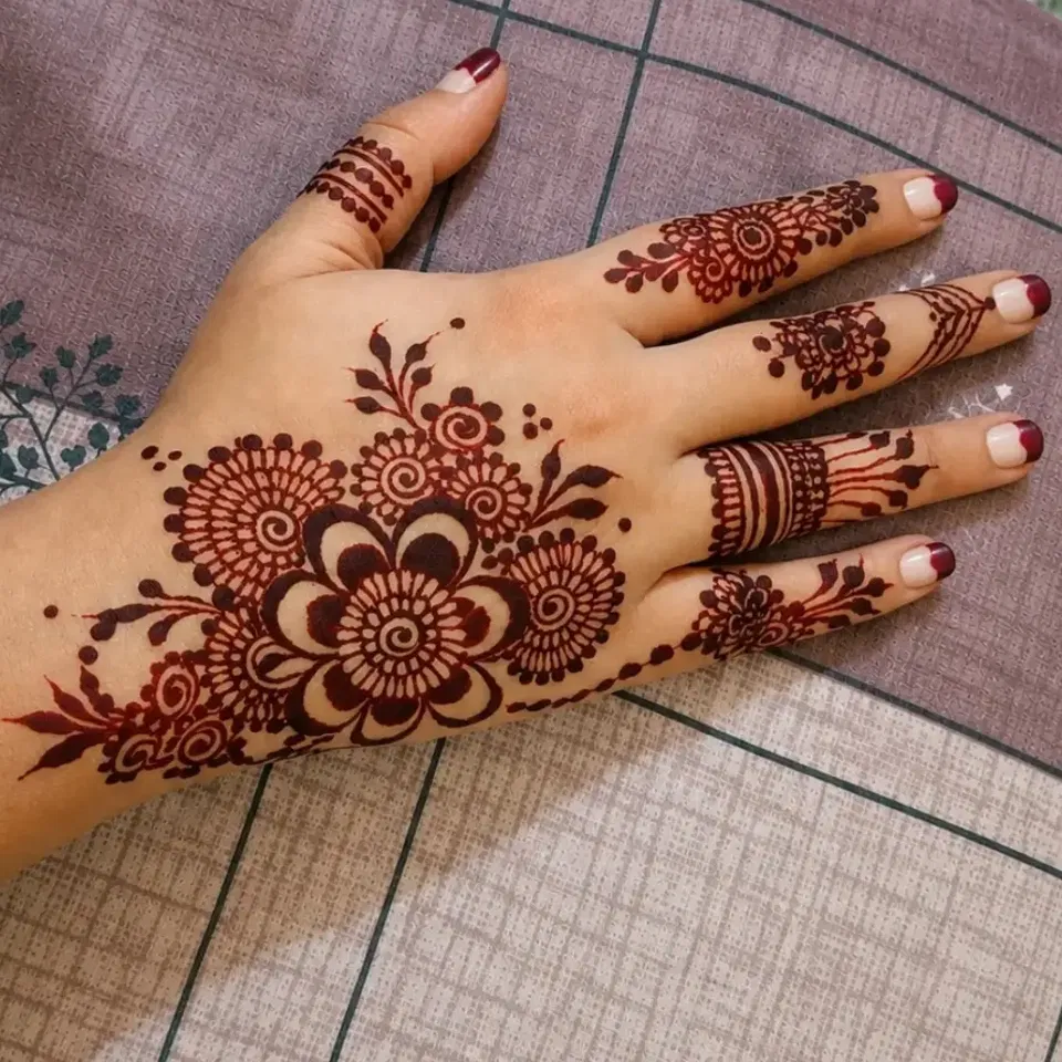 Arabic Bridal Full Hand Mehndi Design