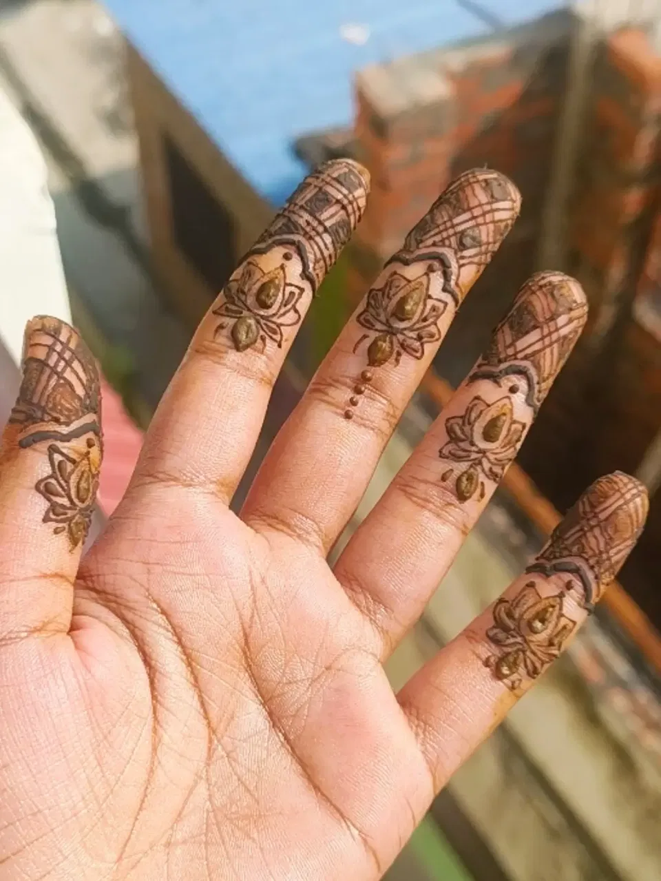 Aesthetic Simple Finger Mehndi Design