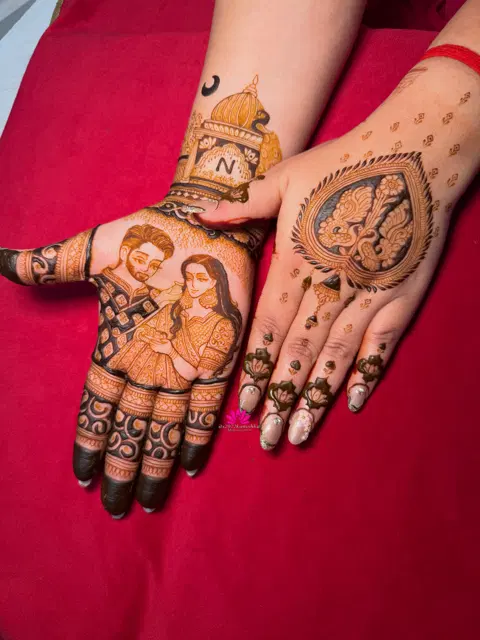 figure front hand mehndi design