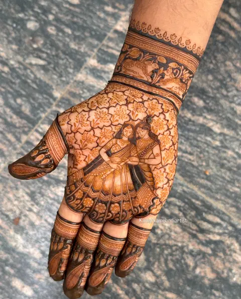 figure mehndi design