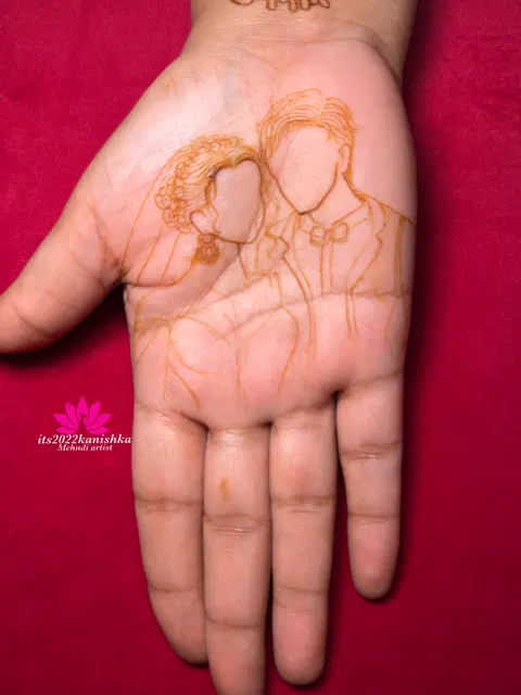 simple front hand mehndi design