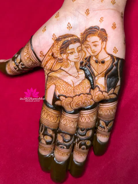 figure mehndi design