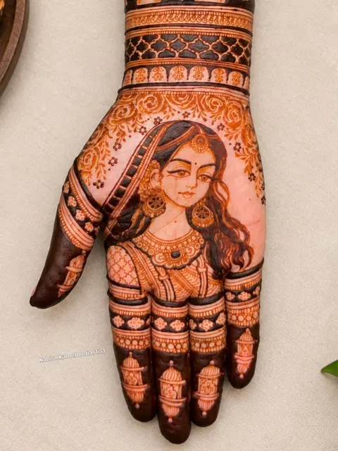 bridal figure full hand mehndi design