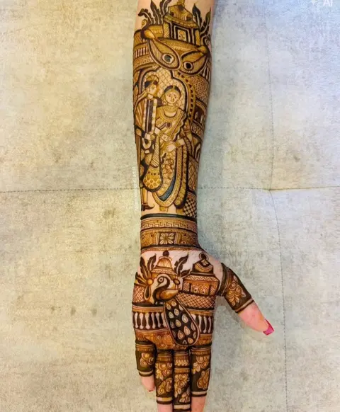 full hand mehndi design