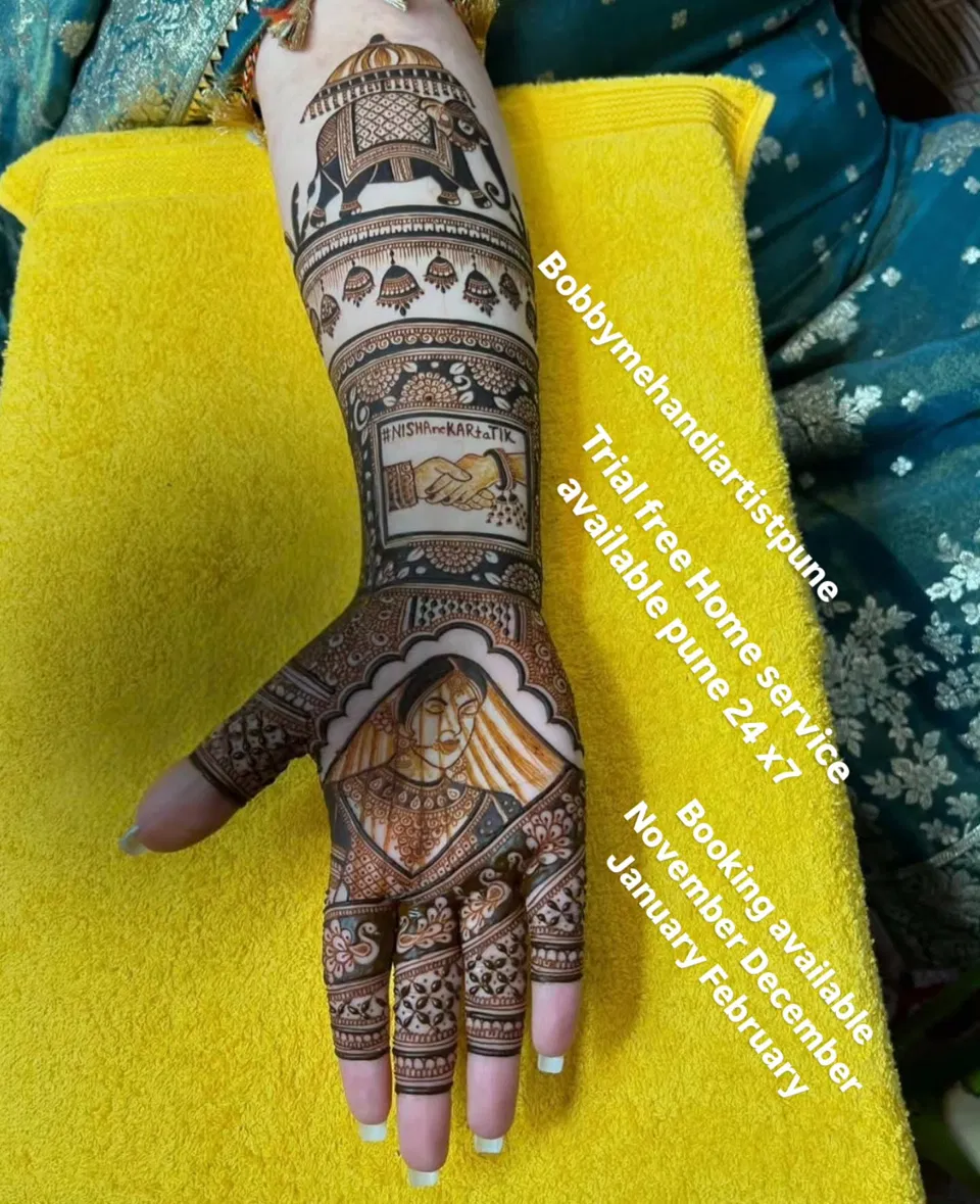 Bridal Front Hand Mehndi Design