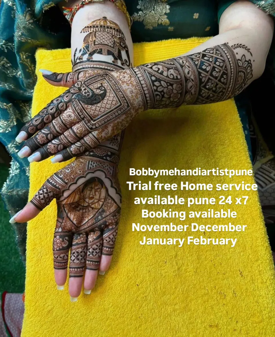 Arabic Bridal Back Hand Mehndi Design