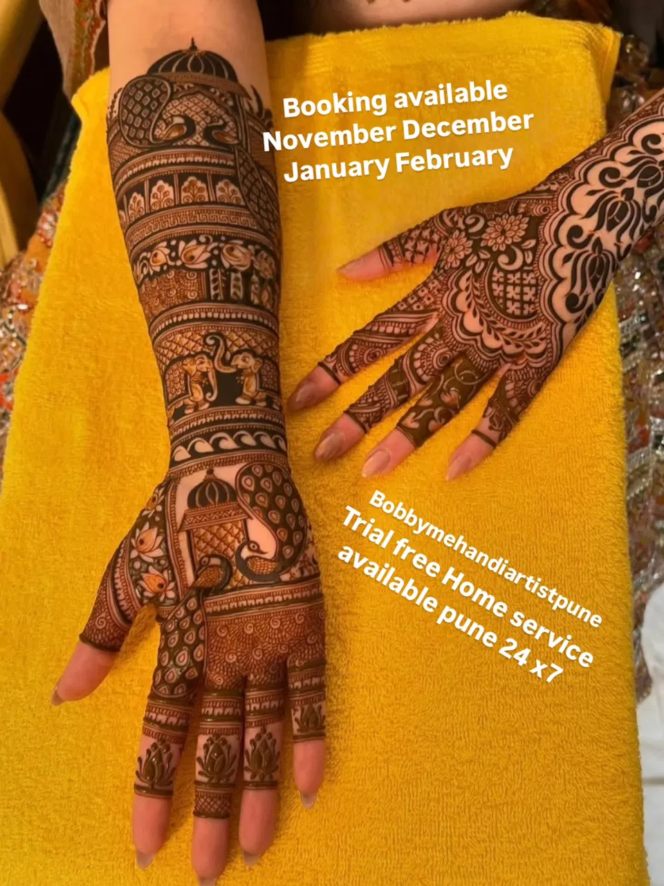 Arabic Front Hand Mehndi Design with Figures (2)