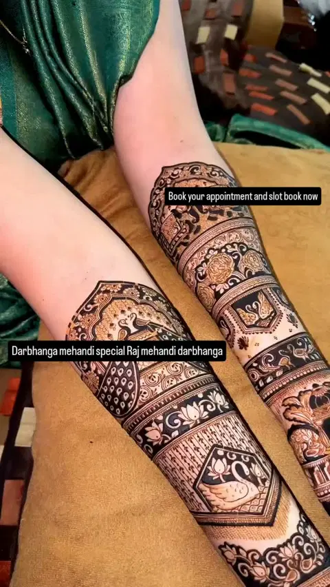 figure full hand mehndi design
