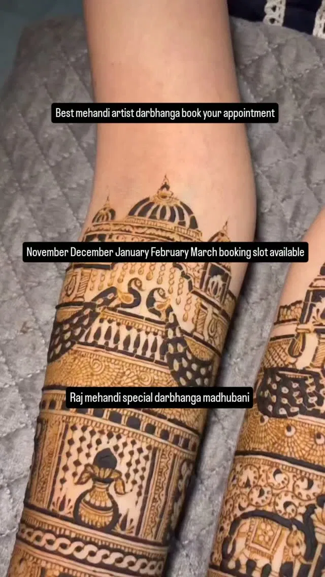 Arabic Bridal Full Hand Mehndi Design with Deity and Figures
