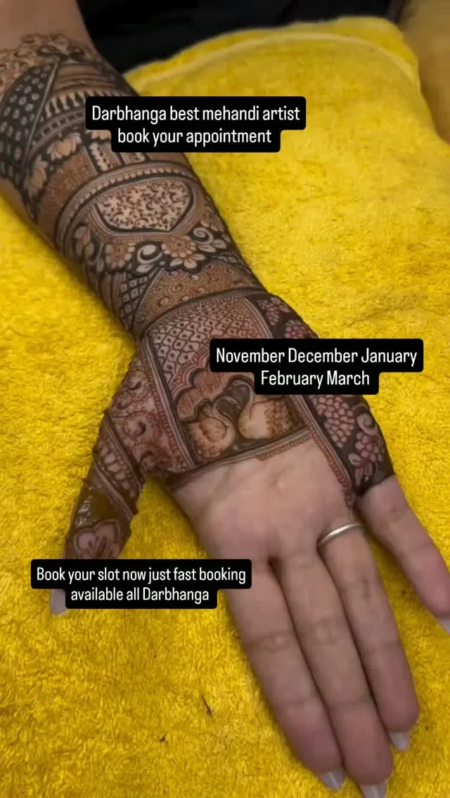 Arabic Bridal Full Hand Mehndi Design with Figures