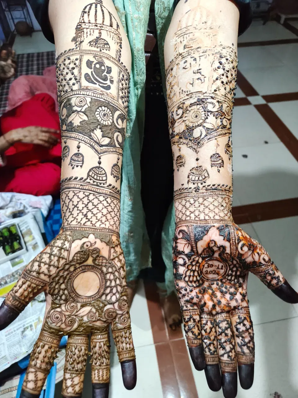 Bridal Full Hand Mehndi Design with Jaal
