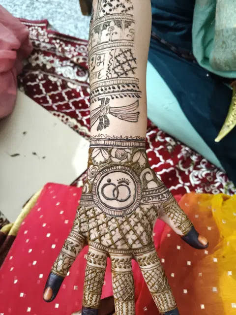 bridal full hand mehndi design