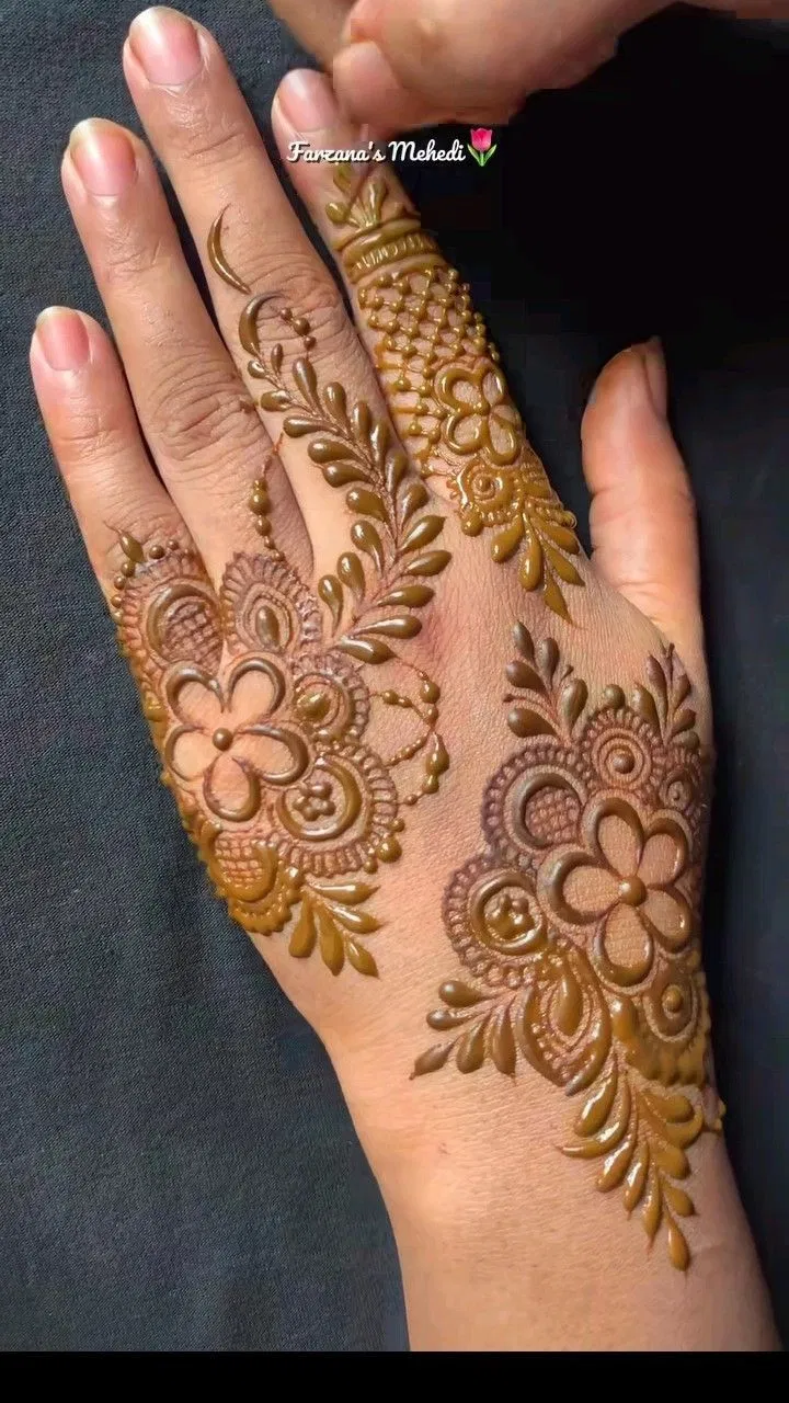 Aesthetic Arabic Front Hand Mehndi Design (18)