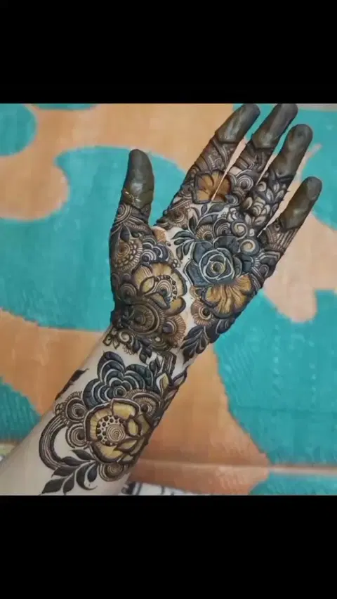 arabic bridal front hand mehndi design