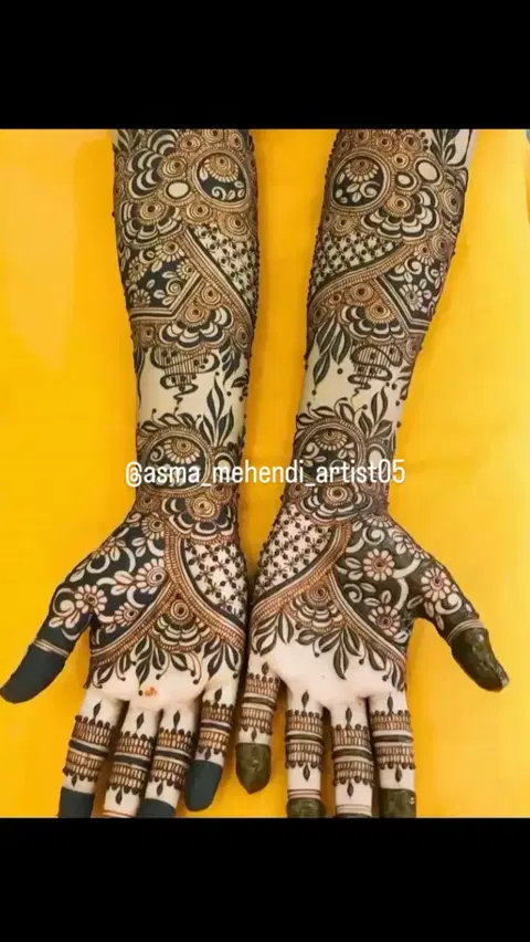 arabic bridal full hand mehndi design