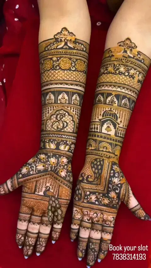 bridal figure full hand mehndi design