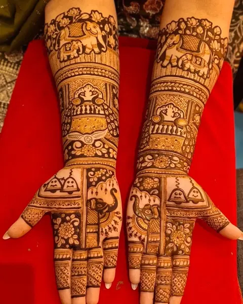 bridal figure mehndi design