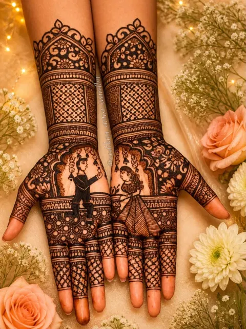 bridal figure mehndi design