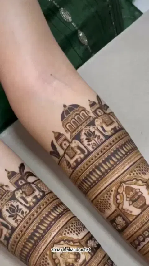 bridal figure full hand mehndi design