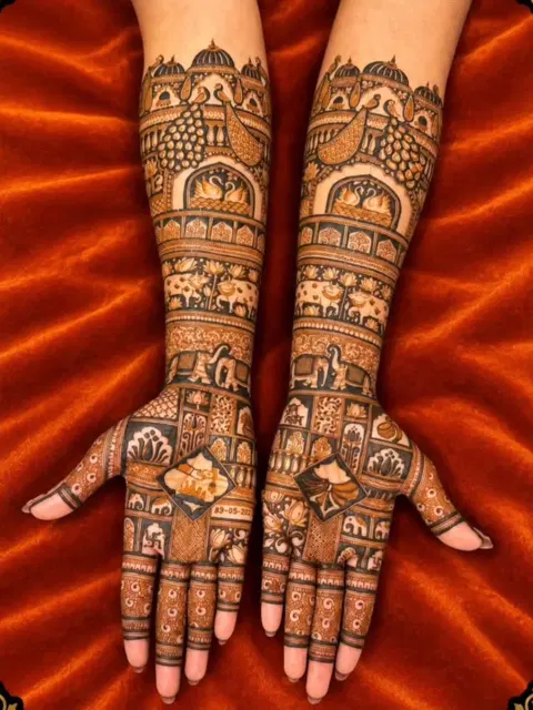 figure front hand mehndi design