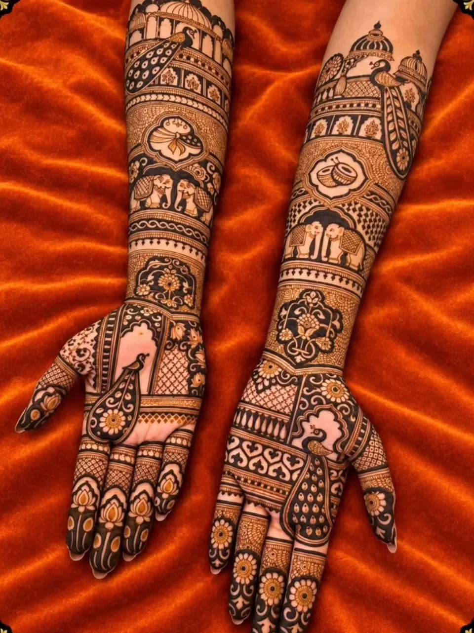 Full Hand Mehndi Design with Figures (4)
