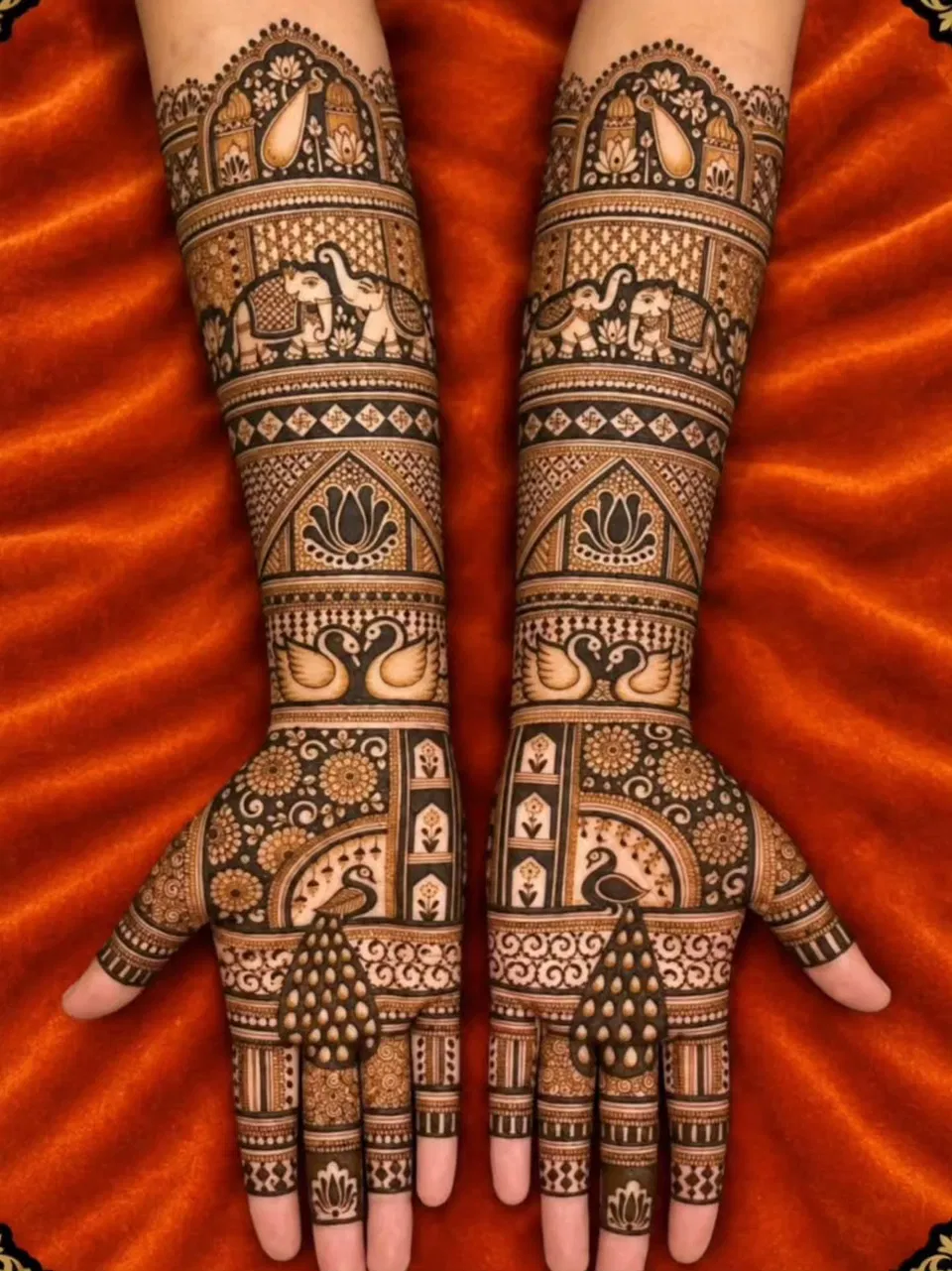 Full Hand Mehndi Design with Figures (5)