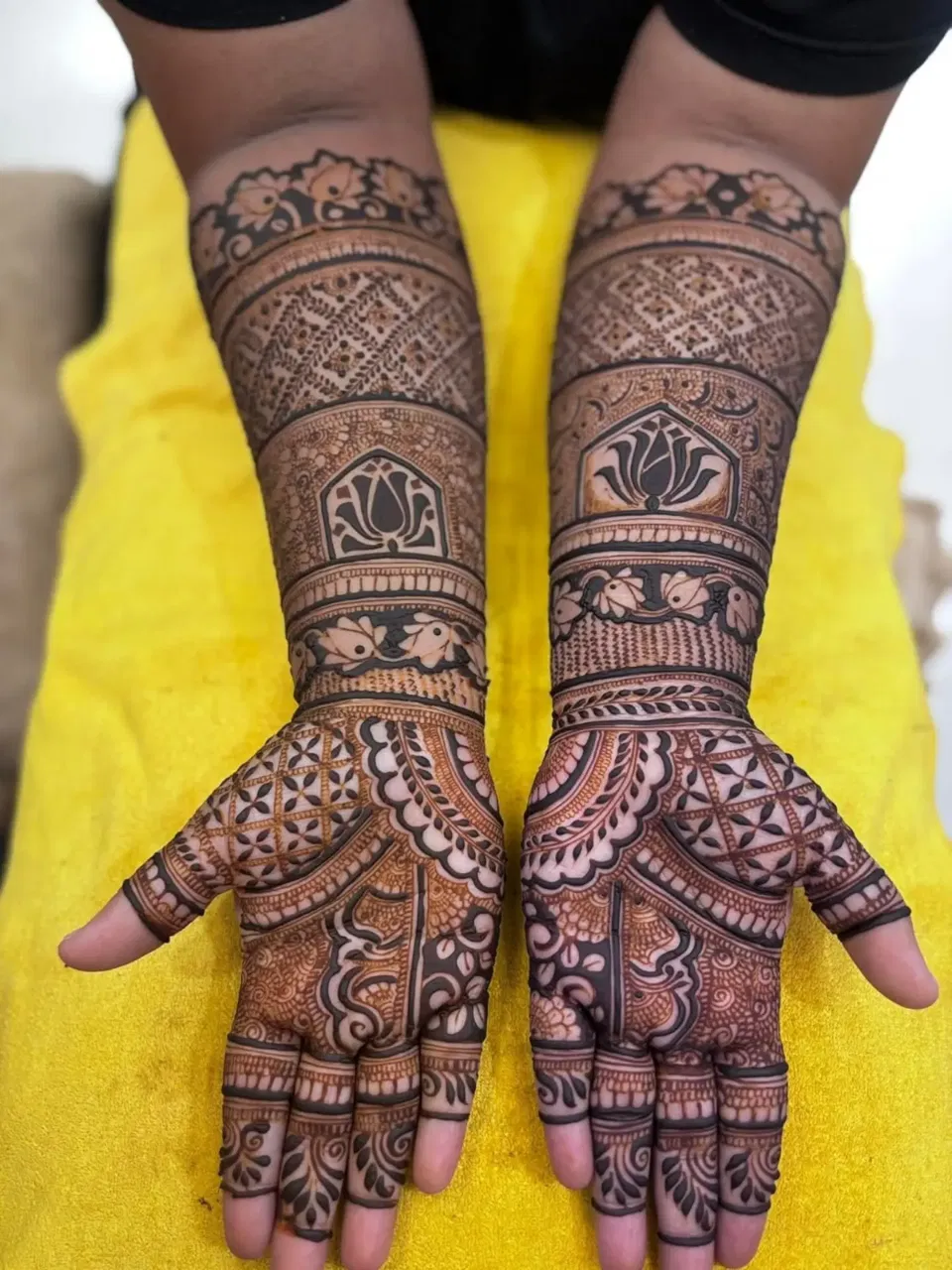 Full Hand Mehndi Design with Figures (2)